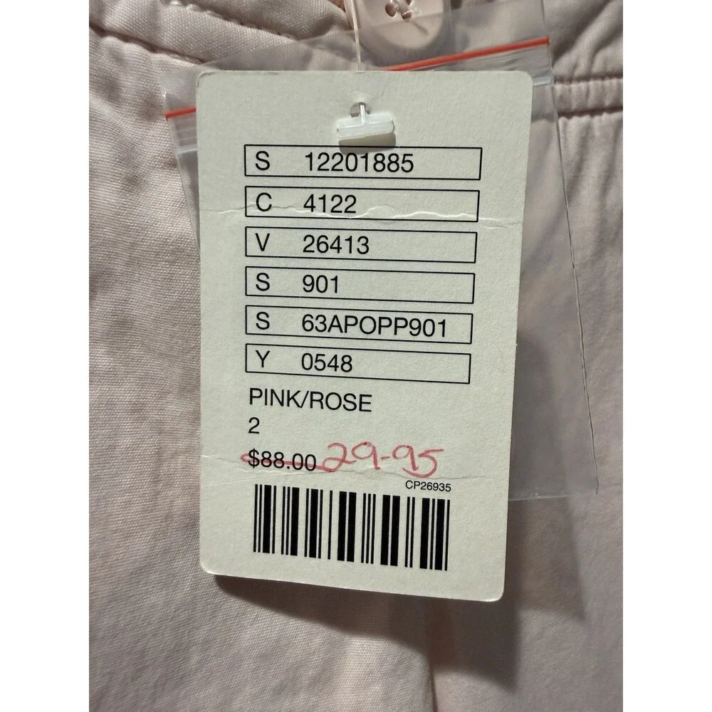 Anthropologie Charley & Robin Pink Rose Bermuda Cargo Shorts Size 2 NWT - Picture 7 of 8